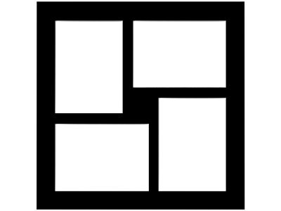 Passepartout cu mai multe decupaje