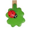 Clayre & Eef Notizklammern Marienkäfer auf Blatt 3,5 cm 8 Stück rot grün natur