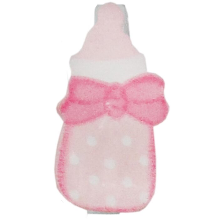 Clayre & Eef Notizklammern BABYFLASCHE 4,5 cm rosa