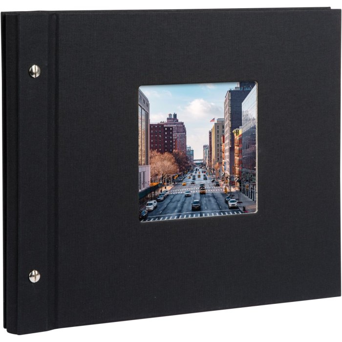 Goldbuch album se šroubovacím uzávěrem Bella Vista černé 30x25 cm 40 bílých stran