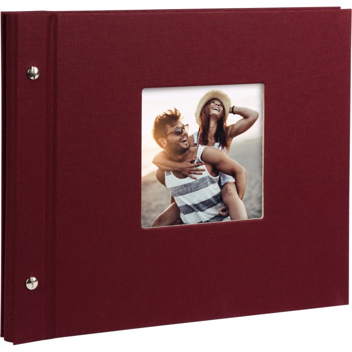 Goldbuch album se šroubovacím uzávěrem Bella Vista bordeaux 30x25 cm 40 černých stran