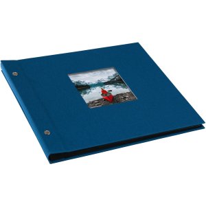 Goldbuch album se šroubovacím uzávěrem Bella Vista modré 30x25 cm 40 černých stran