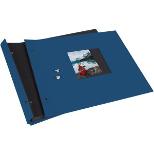 Goldbuch album se šroubovacím uzávěrem Bella Vista modré 30x25 cm 40 černých stran