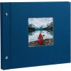 Goldbuch album se šroubovacím uzávěrem Bella Vista modré 30x25 cm 40 černých stran