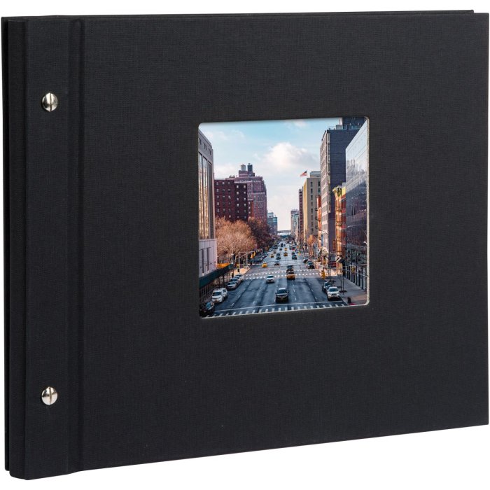 Goldbuch album se šroubovacím uzávěrem Bella Vista černé 30x25 cm 40 černých stran
