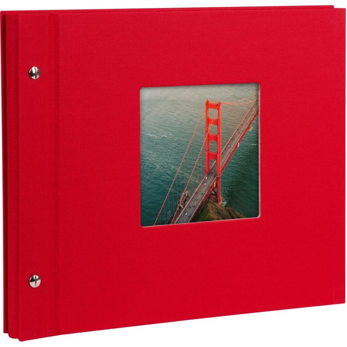Goldbuch album se šroubovacím uzávěrem Bella Vista červené 30x25 cm 40 černých stran