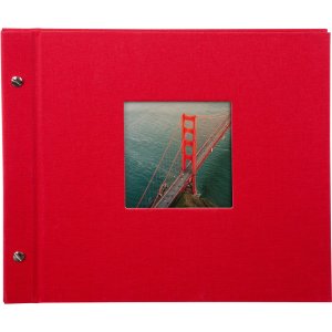 Goldbuch album se šroubovacím uzávěrem Bella Vista červené 30x25 cm 40 černých stran