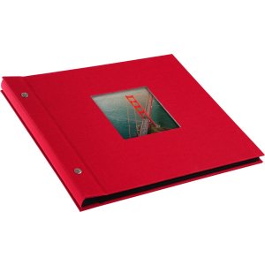 Goldbuch album se šroubovacím uzávěrem Bella Vista červené 30x25 cm 40 černých stran