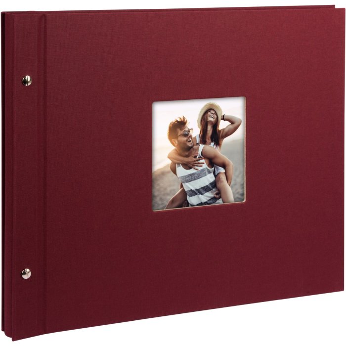 Goldbuch album se šroubovacím uzávěrem Bella Vista bordeaux 39x31 cm 40 černých stran