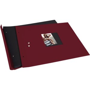Goldbuch album se šroubovacím uzávěrem Bella Vista bordeaux 39x31 cm 40 černých stran