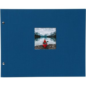 Goldbuch album se šroubovacím uzávěrem Bella Vista modré 39x31 cm 40 černých stran