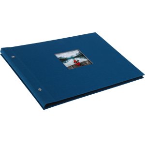 Goldbuch album se šroubovacím uzávěrem Bella Vista modré 39x31 cm 40 černých stran