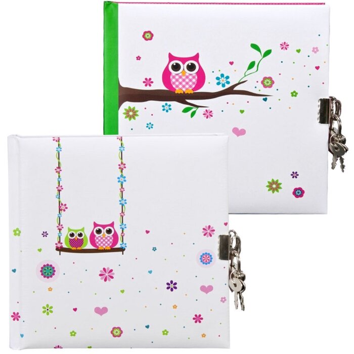 Goldbuch Tagebuch EULE 16,5x16,5 cm 96 weiße Seiten