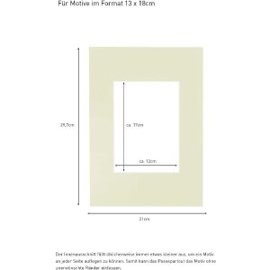 Hotový paspartovací díl 21x29,7 cm pro hloh 13x18 cm