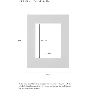 Hotová pasparta 24x30 cm pro vosk 15x20 cm šedá