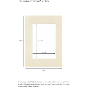 Hotová pasparta 13x18 cm pro hloh 9x13 cm