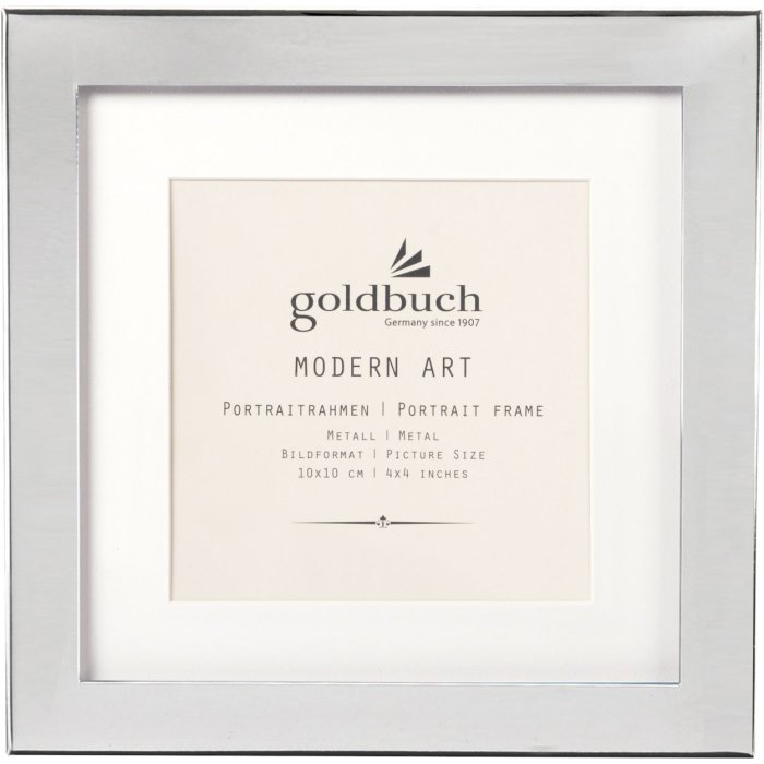 Goldbuch kovový rám na portrét Moderní umění 10x10 cm stříbrný lesklý