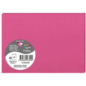 Clairefontaine 26324C Doppelkarten Pollen Fuchsia 110x155...