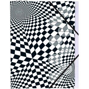 Ordnungsmappe PP 3 Klappen 8 teilig Holographyk
