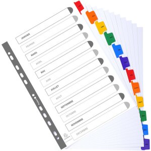 Exacompta Register DIN A4 mit 12 Taben