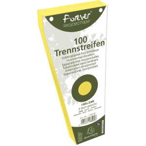 Packung mit 100 Trennstreifen gelocht trapezförmig...