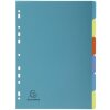 Exacompta 2706E Register DIN A4 6 Taben farbig Recycling-Polypropylen