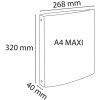 Exacompta kroužkový pořadač PP A4+ 4 kroužky 30mm Chromalinový krystal