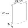 Exacompta kroužkový pořadač PP A4 4 kroužky 30 mm světle modrý