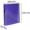 Kroužkový pořadač 170x220 2R15mm CRYSTAL COLOURS různé barvy