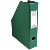 Stojanový organizér z odolného PVC 2mm hřbet 70mm s nalepeným držákem štítků a otvorem pro uchopení Zelený