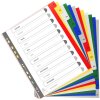 Exacompta 92E Register DIN A4 12 Taben farbig Polypropylen stabil