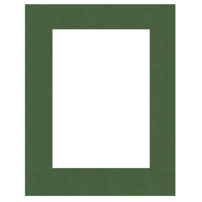 HNFD Ready-made passe-partout 28 x 35 cm na zeleném podkladu 18 x 24 cm