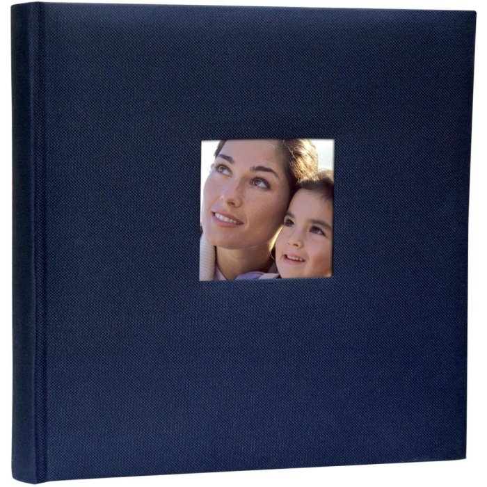 ZEP Lněné fotoalbum Velina modré 31x31 cm 60 bílých stran