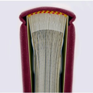 ZEP Lněné fotoalbum Velina bordeaux 24x24 cm 40 bílých stran