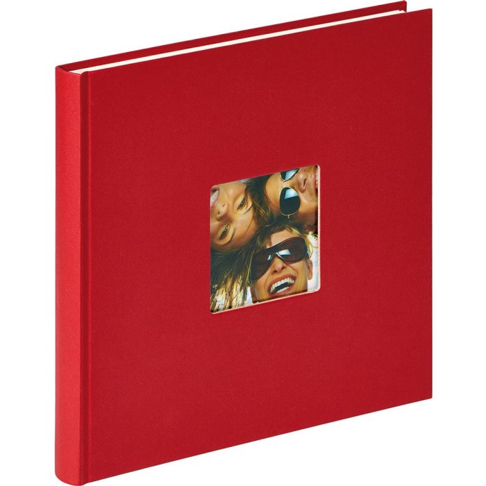 Designové fotoalbum Walther Fun red 26x25 cm 40 bílých stran