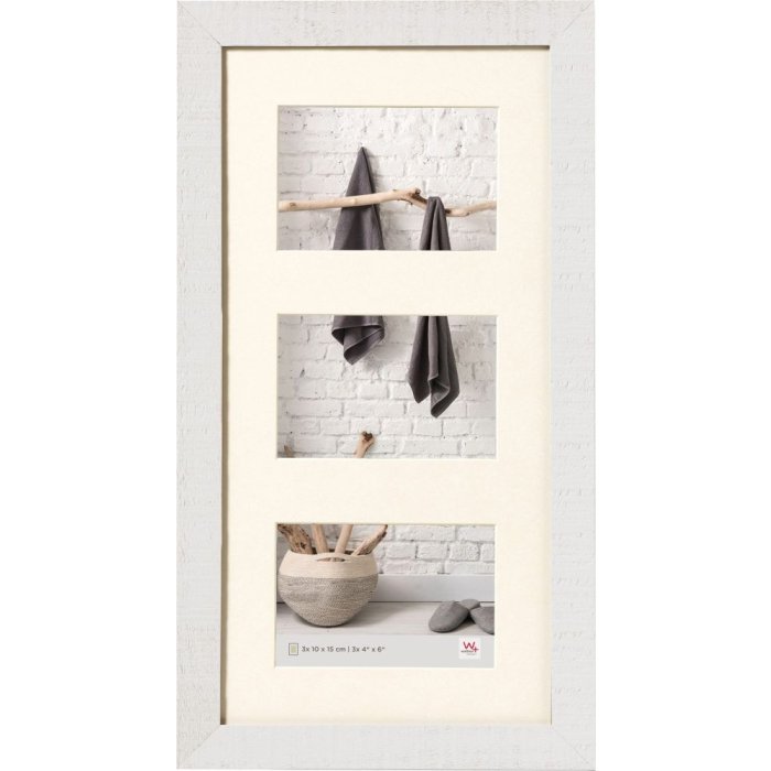 Dřevěný galerijní rám Walther Home white 3 fotografie 13x18 cm