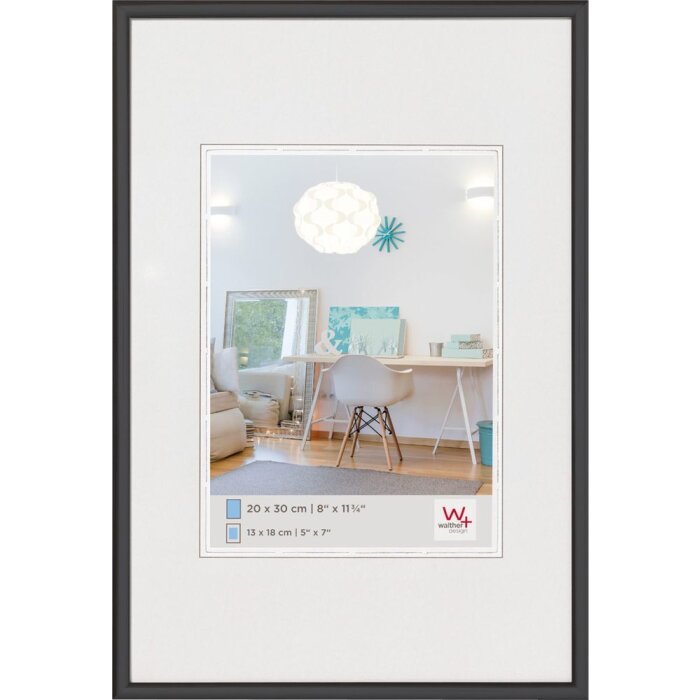 Plastový rám Walther New Lifestyle 24x30 cm černý