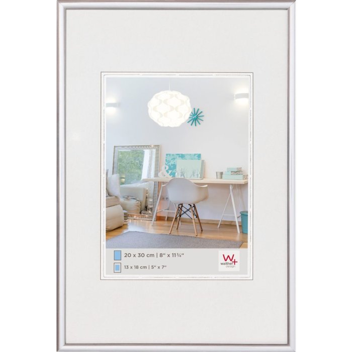 Plastový rám Walther New Lifestyle 24x30 cm stříbrný