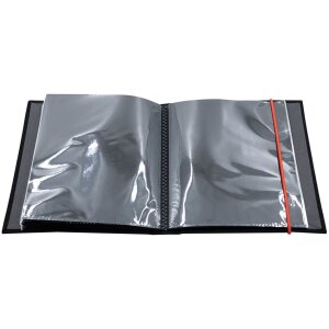 Panodia slip-in album Linea černé 36 fotografií 11x15 cm s elastickým páskem