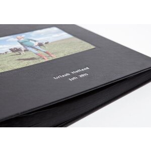 Fotoalbum KOLARA černé s vaší fotografií + textem 30x30 cm 100 černých stran