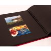HNFD maxi fotoalbum Lona červené 34,5x33 cm 100 černých stran