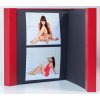 HNFD maxi fotoalbum Lona červené 34,5x33 cm 100 černých stran