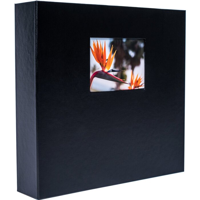 HNFD maxi fotoalbum Lona černé 34,5x33 cm 100 černých stran