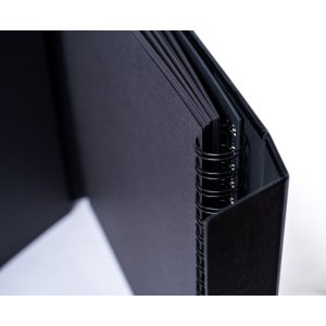 HNFD maxi fotoalbum Lona černé 34,5x33 cm 100 černých stran