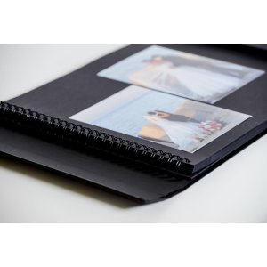 HNFD maxi fotoalbum Lona černé 34,5x33 cm 100 černých stran