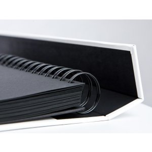 HNFD maxi fotoalbum Lona bílé 34,5x33 cm 100 černých stran