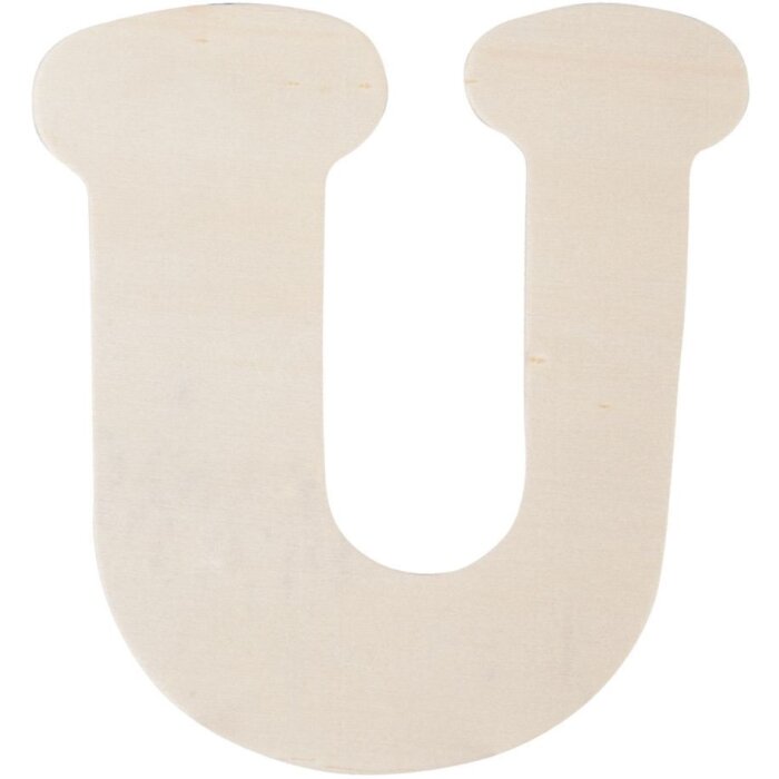 Clayre & Eef dřevěné písmeno U 11 cm