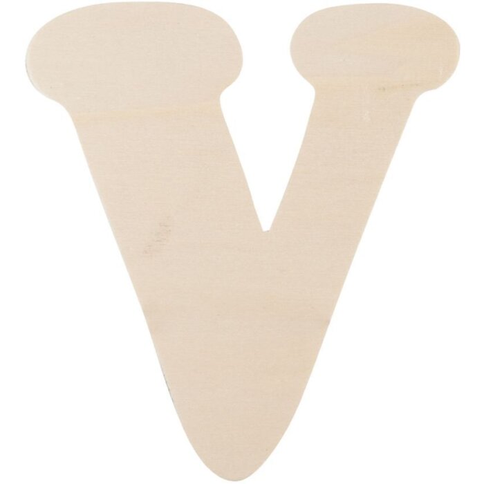 Dřevěné písmeno V 11 cm