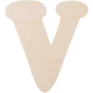 Dřevěné písmeno V 11 cm