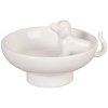 Clayre & Eef 6CE0279 Miska na šperky pro psy 10x8x6 cm bílá keramická kulatá